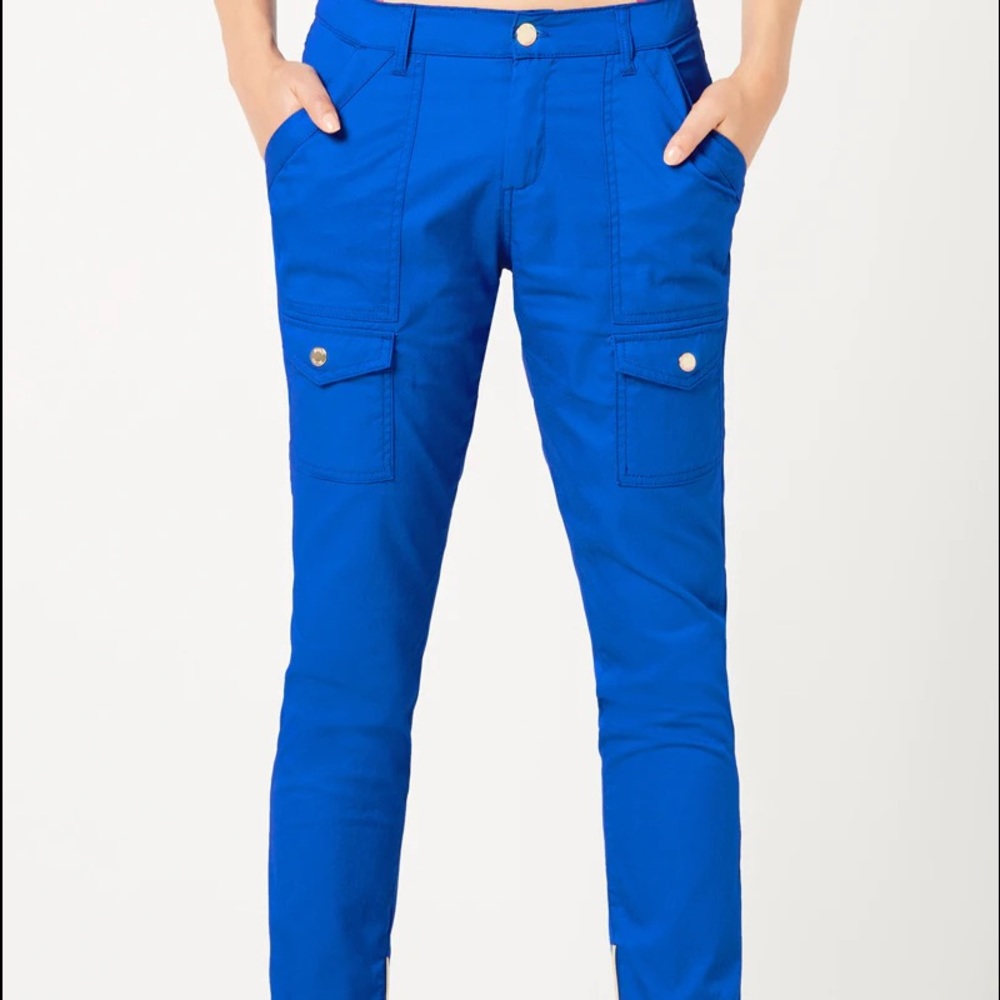 JAANUU Skinny Cargo Pant in Royal Blue
